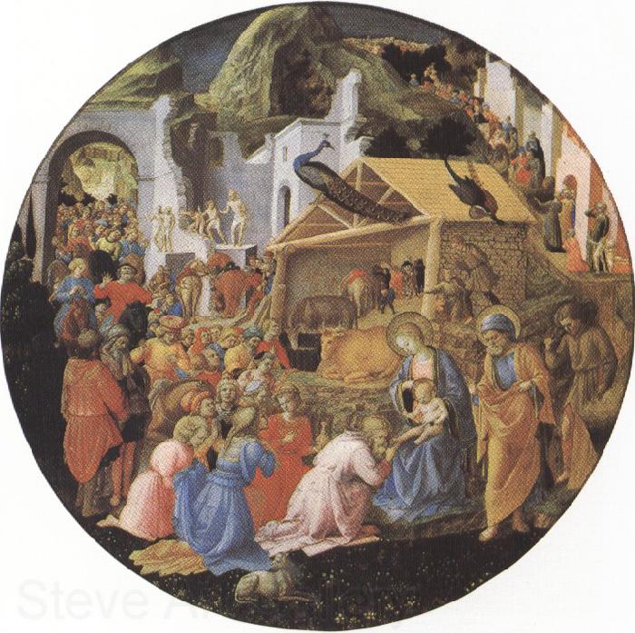 Sandro Botticelli filippo lippi,Adoration of the Magi (mk36) Norge oil painting art